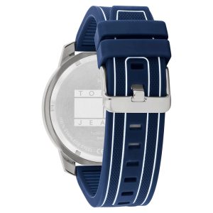 Tommy Hilfiger Men’s Quartz Blue Silicone Strap Blue Dial 50mm Watch 1710582