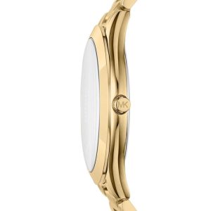 Michael Kors Women’s Quartz Gold Stainless Steel Black Dial 42mm Watch MK3803