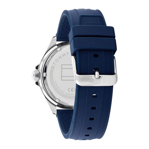 Tommy Hilfiger Men’s Quartz Blue Silicone Strap Blue Dial 43mm Watch 1792009