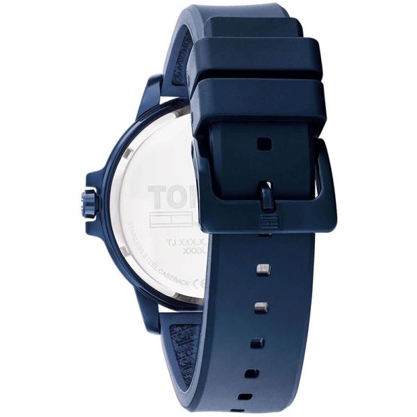 Tommy Hilfiger Men’s Quartz Blue Silicone Strap Blue Dial 44mm Watch 1792034