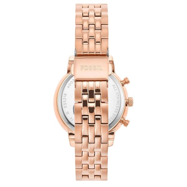 Fossil Women’s Quartz Rose Gold Stainless Steel Brown Mother Of Pearl Dial 36mm Watch ES5218