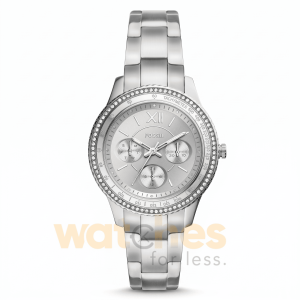Fossil Women’s Quartz Silver Stainless Steel Silver Dial 37mm Watch ES5108 (Without Tag)