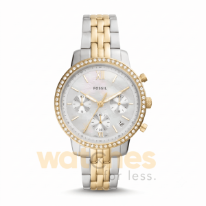 Fossil Women’s Quartz Two Tone Stainless Steel White Mother Of Pearl Dial 36mm Watch ES5216