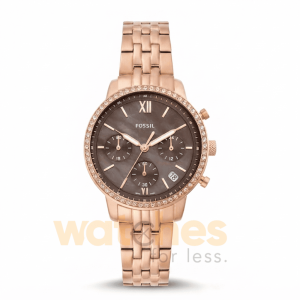 Fossil Women’s Quartz Rose Gold Stainless Steel Brown Mother Of Pearl Dial 36mm Watch ES5218