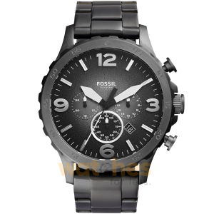 Fossil Men’s Quartz Grey Stainless Steel Gunmetal Dial 50mm Watch JR1437 (Without Tag)