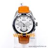 Hugo Boss Men’s Quartz Orange Leather Strap White Dial 46mm Watch 1512407/1