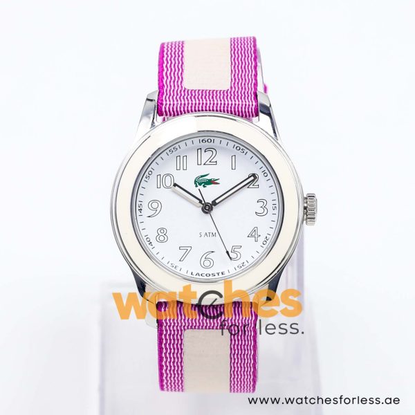 Lacoste Women’s Purple & White Nylon Strap White Dial 38mm Watch 2000514/2