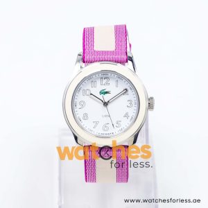 Lacoste Women’s Purple & White Nylon Strap White Dial 38mm Watch 2000514/2