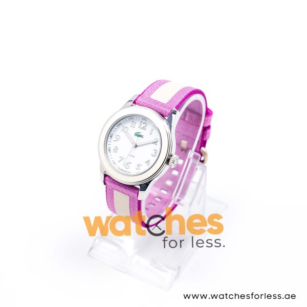 Lacoste Women’s Purple & White Nylon Strap White Dial 38mm Watch 2000514/2