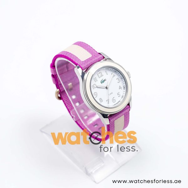 Lacoste Women’s Purple & White Nylon Strap White Dial 38mm Watch 2000514/2