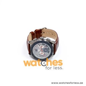 Lacoste Men’s Quartz Dark Brown Leather Strap Grey Dial 46mm Watch 2010667/1