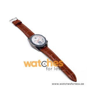 Lacoste Men’s Quartz Dark Brown Leather Strap Grey Dial 46mm Watch 2010667/1