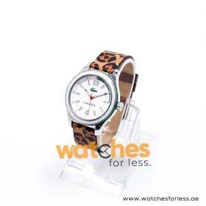 Lacoste Women’s Quartz Leopard Print Leather Strap White Dial 39mm Watch 2000830/2