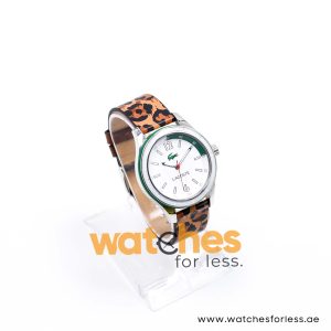 Lacoste Women’s Quartz Leopard Print Leather Strap White Dial 39mm Watch 2000830/2