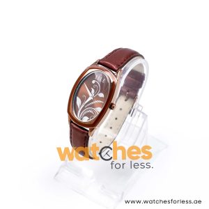 Elle Women’s Quartz Burgundy Leather Strap Brown Dial 28mm Watch EL20005S11C