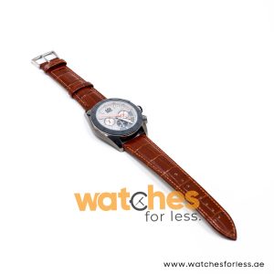 Lacoste Men’s Quartz Dark Brown Leather Strap Grey Dial 46mm Watch 2010667/2