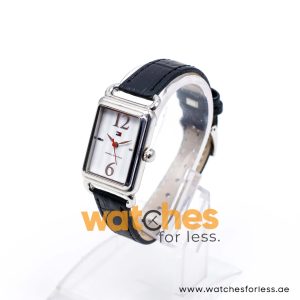 Tommy Hilfiger Women’s Quartz Black Leather Strap White Dial 22mm Watch 1780888/2