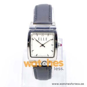 Elle Women’s Quartz Grey Leather Strap Cream Dial 29mm Watch EL20053S08N