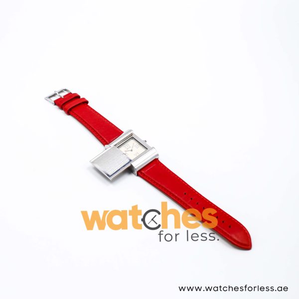 Elle Women’s Quartz Red Leather Strap Cream Dial 27mm Slider Case Watch EL20045S01N