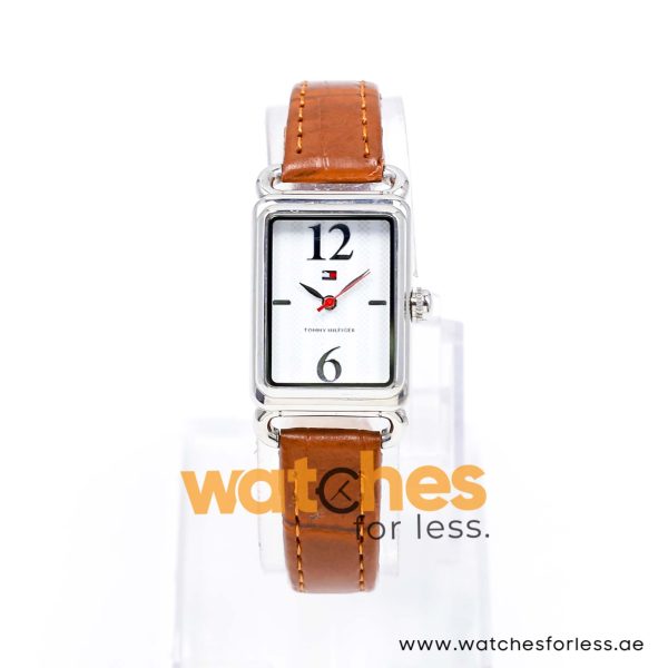 Tommy Hilfiger Women’s Quartz Brown Leather Strap White Dial 22mm Watch 1780888/1