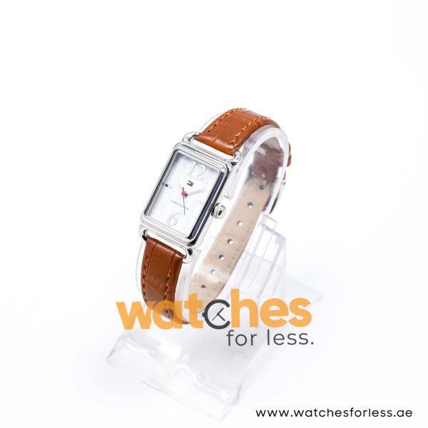 Tommy Hilfiger Women’s Quartz Brown Leather Strap White Dial 22mm Watch 1780888/1