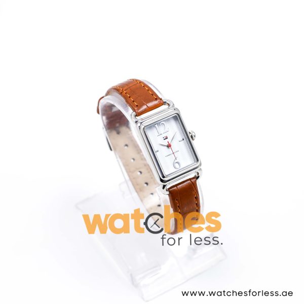 Tommy Hilfiger Women’s Quartz Brown Leather Strap White Dial 22mm Watch 1780888/1