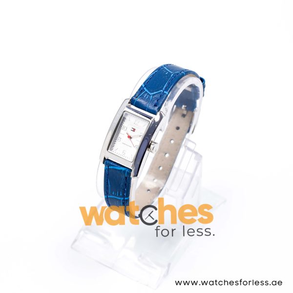 Tommy Hilfiger Women’s Quartz Blue Leather Strap Silver Dial 21mm Watch F80130