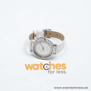 Lacoste Women’s Quartz White Leather Strap Silver Sunray Dial 35mm Watch 2000716/A