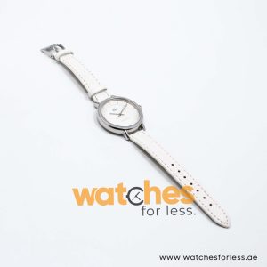 Lacoste Women’s Quartz White Leather Strap Silver Sunray Dial 35mm Watch 2000716/A