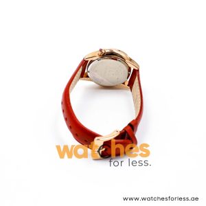 Elle Women’s Quartz Red Leather Strap Mother Of Pearl Dial 40mm Watch EL20049SO3N