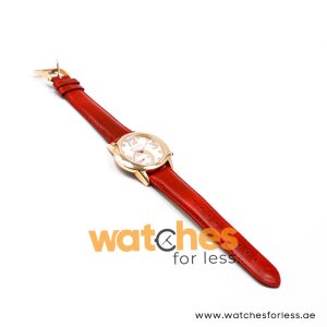 Elle Women’s Quartz Red Leather Strap Mother Of Pearl Dial 40mm Watch EL20049SO3N