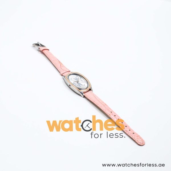 Elle Women’s Quartz Pink Leather Strap Silver Dial 28mm Watch EL20005SO1C