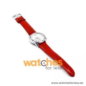 Elle Women’s Quartz Red Leather Strap Mother Of Pearl Dial 40mm Watch EL20049S01N