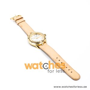 Elle Women’s Quartz Beige Leather Strap Silver Dial 38mm Watch EL0005