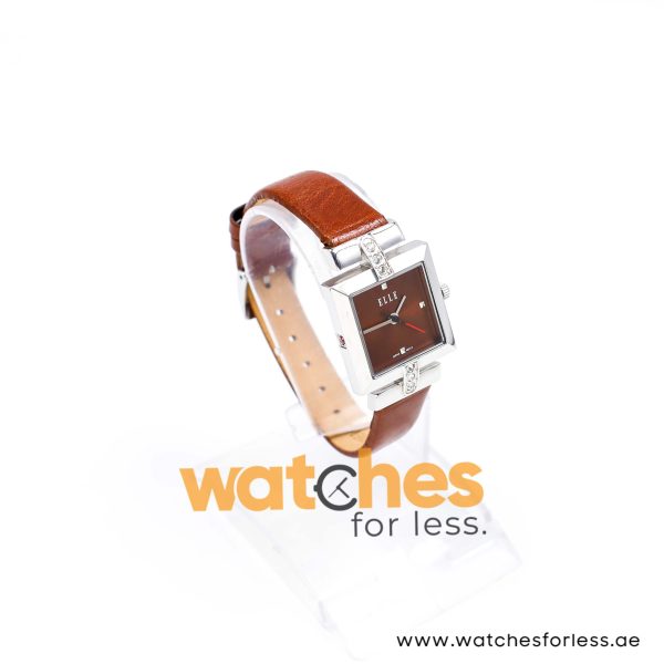 Elle Women’s Quartz Brown Leather Strap Brown Dial 25mm Watch EL20028S04C