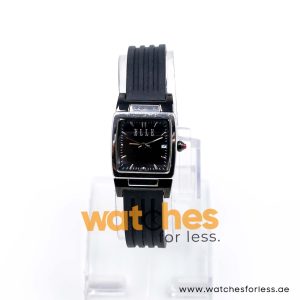 Elle Women’s Quartz Black Silicone Strap Black Dial 23mm Watch EL20040P02N