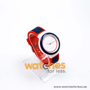 Lacoste Women’s/Kid’s Quartz Navy Blue & Red Silicone Strap White Dial 40mm Watch 2020029/1