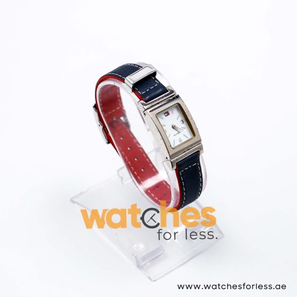 Tommy Hilfiger Women’s Quartz Navy Blue & Red Reversible Leather Strap White Dial 20mm Watch 1780179