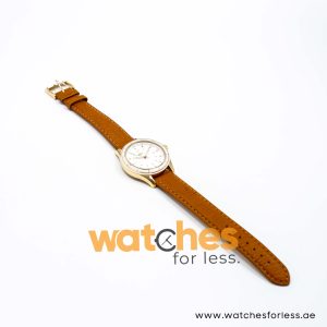 Lacoste Women’s Quartz Camel Brown Leather Strap White Dial 39mm Watch 2000742