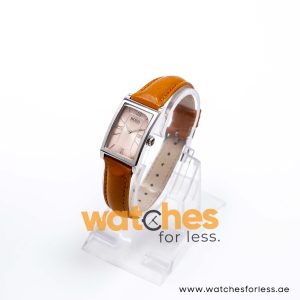 Hugo Boss Women’s Quartz Camel Brown Leather Strap Pink Dial 21mm Watch 1502176