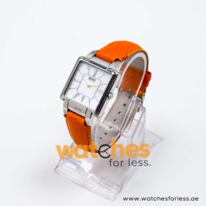 Hugo Boss Women’s Quartz Orange Leather Strap Mother Of Pearl Dial 31mm Watch 1502157/1