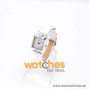 Elle Women’s Quartz White Leather Strap Silver Dial 25mm Watch EL20028S05C/1