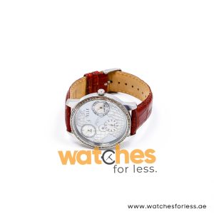 Elle Women’s Quartz Dark Brown Leather Strap Grey & Mother Of Pearl Dial 45mm (Three Time Zone) Watch EL20070S01C/1