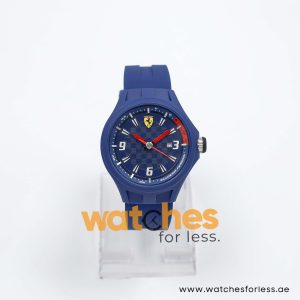 Ferrari Men’s Quartz Blue Silicone Strap Blue Dial 44mm Watch 830067