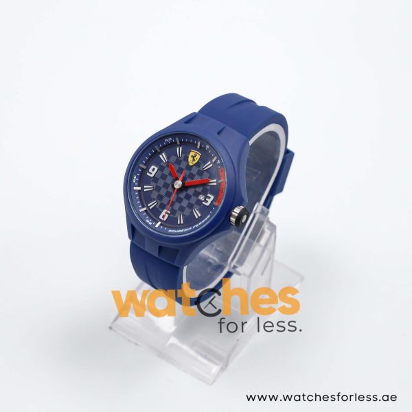 Ferrari Men’s Quartz Blue Silicone Strap Blue Dial 44mm Watch 830067