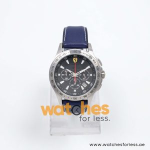 Ferrari Men’s Quartz Navy Blue Hybrid Strap Black Dial 44mm Watch 830039/1