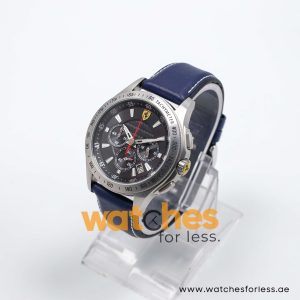 Ferrari Men’s Quartz Navy Blue Hybrid Strap Black Dial 44mm Watch 830039/1