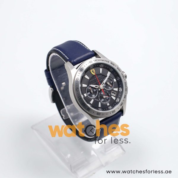 Ferrari Men’s Quartz Navy Blue Hybrid Strap Black Dial 44mm Watch 830039/1