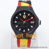 Ferrari Men’s Quartz Multi Color Silicone Strap Black Dial 44mm Watch 830130