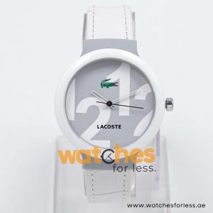 Lacoste Kids Quartz White Leather Strap White & Grey Dial 40mm Watch 2020012